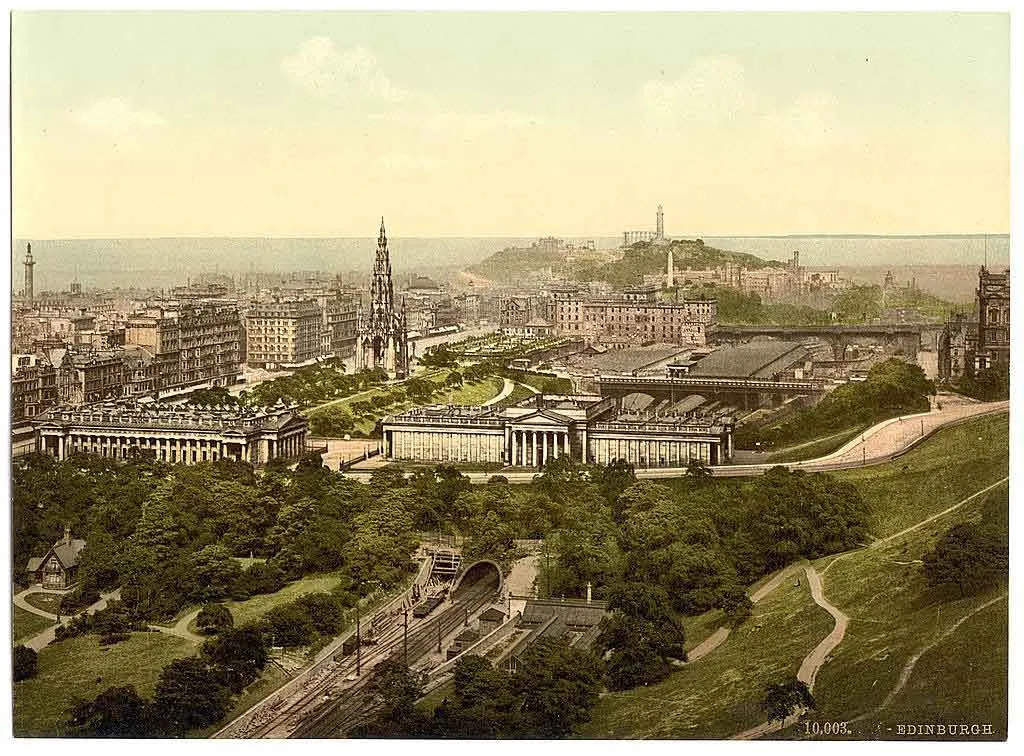 View of Edinburgh from a distance